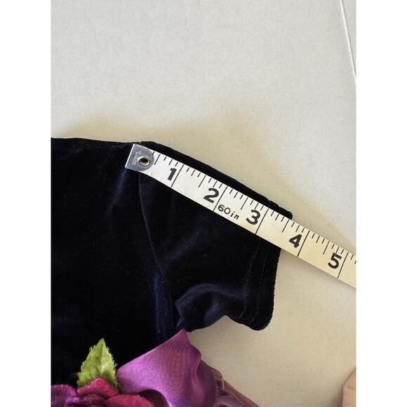 Brooke Lindsay Made In The USA Girls Velvet Tulle Purple Dress Size 12 Months - Picture 11 of 14